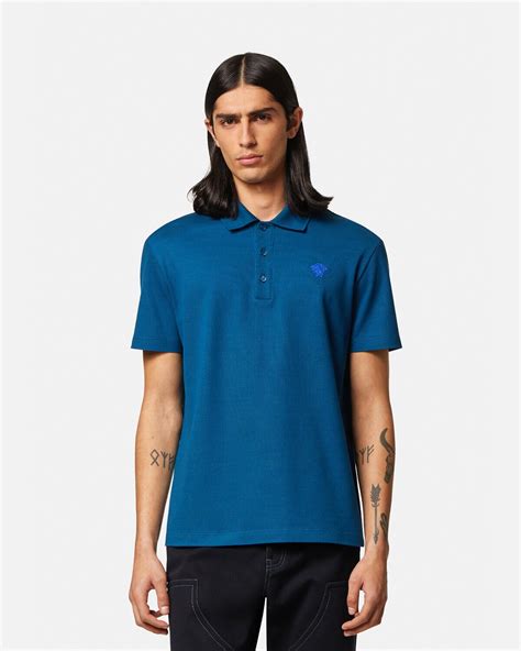 Embroidered Medusa Polo Shirt Green 